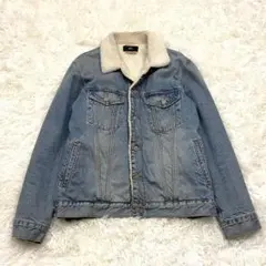 【極美品】AZUL by moussy デニムジャケット L ボア デニム 白