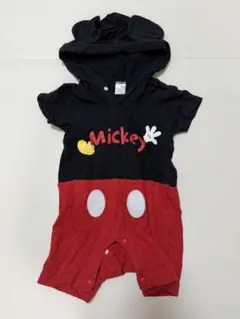 ミッキーマウス フード付きロンパース