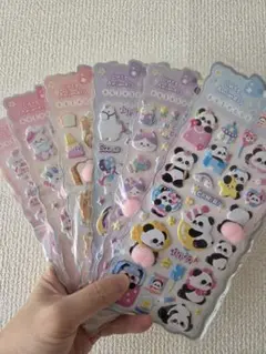 おしりぷにぷにシール　立体シール　3Dシール マシュマロシール 6枚セット