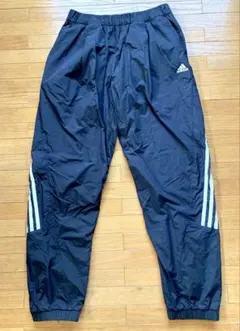 adidas アディダス L ナイロン パンツ ブラック 3本ライン