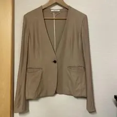 BEIGE, ノーカラージャケット ベージュ