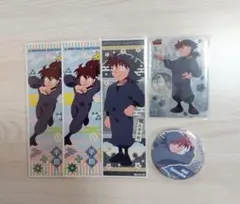 【5個セット】土井半助　ロングステッカー　缶バッチ　クリアカード