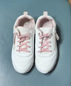 SKECHERS ホワイト/ピンク スニーカー 21 cm +