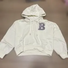 バイラビット　裏起毛　ツイードワッペン風　パーカー