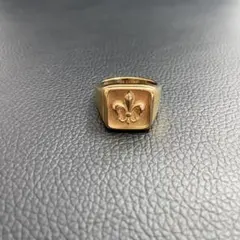 18k gp フラワー クロス ゴールド リング 13号 アバランチ