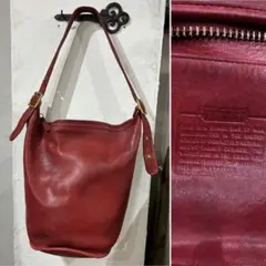 USA製 OLD COACH バケツ型 ショルダーバッグ オールドコーチ 赤