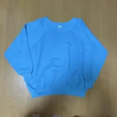 80s ターコイズブルー スウェット　USA製