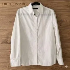 TRU TRUSSARDI トラサルディ レディース 長袖シャツ ホワイト　L