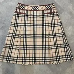 バーバリーブルーレーベル✨ノバチェック スカート ボックス プリーツ 38 M