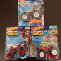 ホットウィール モンスタートラックトレジャーハント デロリアン 他3台セット