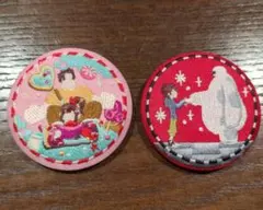 ディズニー刺繍缶バッジ 2点セット シュガーラッシュ・ベイマックス
