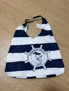 ディズニー ドナルドダック ストライプバッグ 大容量