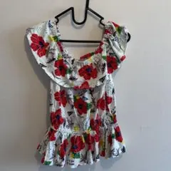 RCWB ハワイアン オフショルダートップス