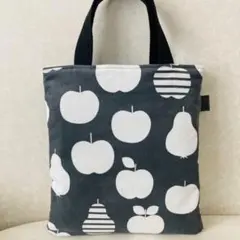 りんご&洋梨 ペタンコミニトート ハンドメイド