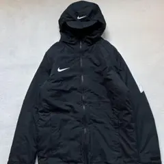 NIKE ナイキ M ベンチコート 黒ブラック ソロスウォッシュ ミドル丈