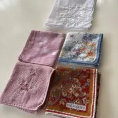 ハンカチ 4枚セット まとめ売り　おまけ１枚のサムネイル