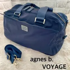 agnes b. VOYAGE ミニボストン2way ショルダーバッグ A4 紺