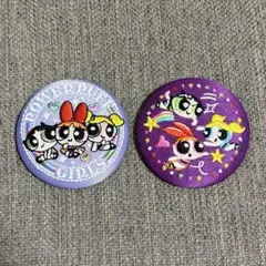 パワーパフガールズ 刺繍缶バッジ 集合2個セット