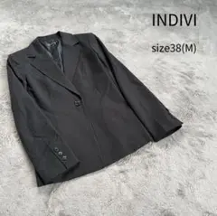 INDIVI インディヴィ テーラードジャケット ジャケット 美品 黒 M