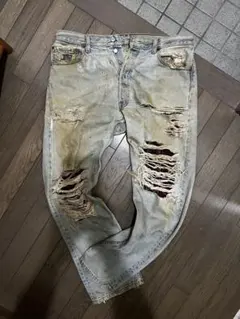 USA製 Levi's 501 デニムパンツ 34/30 ダメージ加工 赤タブ