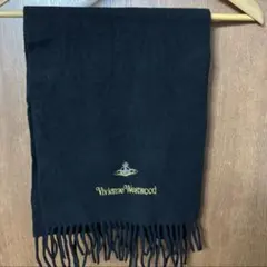 Vivienne Westwood ブラック マフラー フリンジ付き - メルカリ
