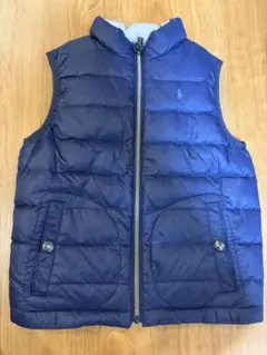 ダウンベスト ネイビー・グレー　リバーシブル　6歳サイズ