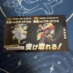 ポケモンスカーレットバイオレット　色違い　ミライドン　コライドン　匿名配送