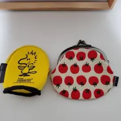 ウッドストックとトマト柄コインケースセット
