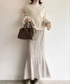 snidel ニットプルオーバー×マーメイドスカートセットワンピース