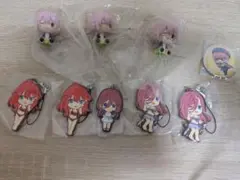 五等分の花嫁　まとめ売りフィギュア　ラバーストラップ　缶バッジ　一花　三玖　五月