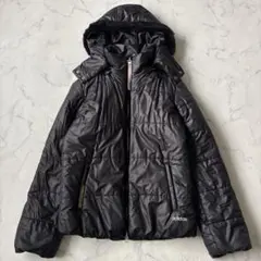 adidasアディダス　フード中綿ジャケット　ブルゾン　ブラック◆6883