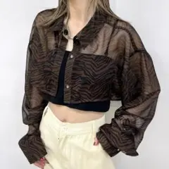 WHO'S WHO gallery ゼブラ柄シャツ