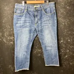 GLOBAL WORK デニムクロップドパンツ XL ブルーのサムネイル