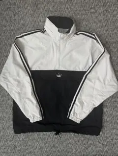 adidas ジップアップジャケット 白/黒