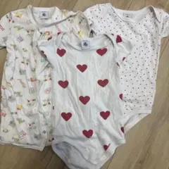PETIT BATEAU ボディスーツ 3点セット 12m