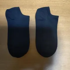 ユニクロ 黒 ショートソックス ブラック 2足セット 23-25サイズ