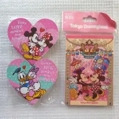 東京ディズニーランド 37周年メモ ハート型メモ ミッキー ミニー ドナルド