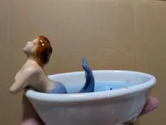 人魚のフィギュア付きバスタブ　キャンドル