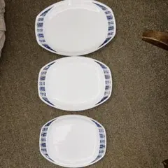 昭和レトロ Noritake Primadura 楕円皿 大•中•小