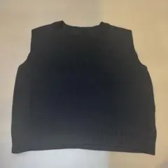 ブラック Vネック ニットベスト　制服