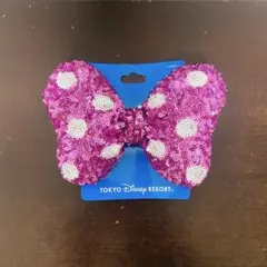 ミニー　ヘアゴム　スパンコール　ピンク　ディズニーリゾート限定