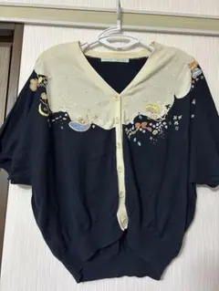 フランシュリッペ 刺繍カーディガン ボレロ