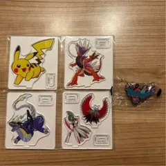 くら寿司ポケモン　アクリルスタンド　4種コンプ+ハバタクカミ　ラバーキーホルダー