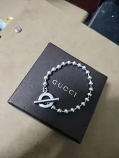 GUCCI グッチ シルバー925 ボールチェーンブレスレット イタリア製