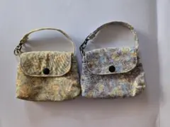 花柄コットンポーチ 2個セット