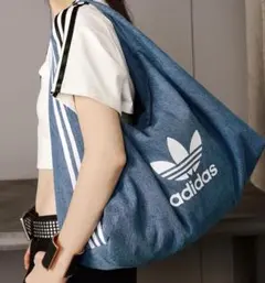 adidas デニム ショルダー ハンドバッグ 海外限定 男女兼用のサムネイル