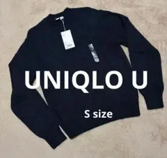 【新品】モヘヤ混メランジクルーネックセーター　UNIQLO U ネイビー　S