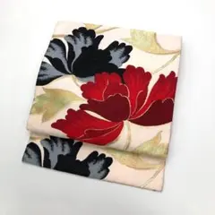 アンティーク帯 名古屋帯 花模様 金糸 AO-3120
