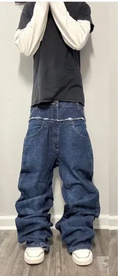 goar.archive ZIPPER WAIST DENIM BLUE L - メルカリ