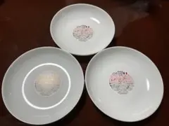 ヤマザキパン　ホワイト　丸皿3枚